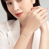 925 Silver Flying Bird Crystal Bracelet for Women Girl