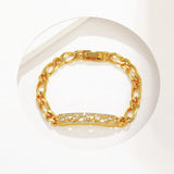 Zircon Chain Bracelet 17.4cm for Men Women