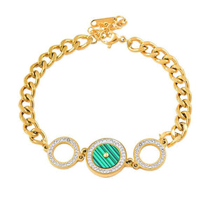 316L Stainless Steel Bracelet Green Circle Acrylic Jewelry Bracelets