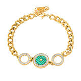316L Stainless Steel Bracelet Green Circle Acrylic Jewelry Bracelets