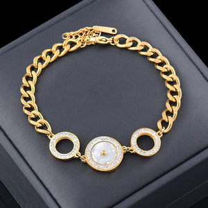 316L Stainless Steel Bracelet Green Circle Acrylic Jewelry Bracelets
