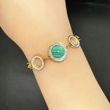 316L Stainless Steel Bracelet Green Circle Acrylic Jewelry Bracelets