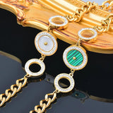 316L Stainless Steel Bracelet Green Circle Acrylic Jewelry Bracelets