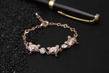 Zircon Rose Animal Chain Fox Bracelets For Women