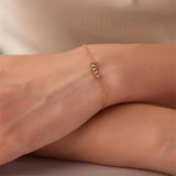 Youthway CZ Bracelet Stainless Steel Chain Adjustable Charm Jewelry