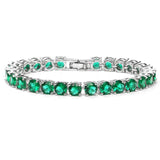 Green CZ Bracelet Classic Shape Wedding Party