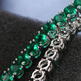 Green CZ Bracelet Classic Shape Wedding Party