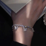 Micro Inlaid Butterfly Charm Bracelet Pendant