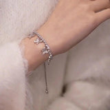 Micro Inlaid Butterfly Charm Bracelet Pendant