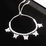 Micro Inlaid Butterfly Charm Bracelet Pendant