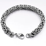 6mm Stainless Steel Byzantine Chain Bracelet Mens Jewellery