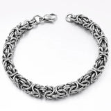 6mm Stainless Steel Byzantine Chain Bracelet Mens Jewellery