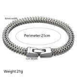 Vintage Stainless Steel Chain Bracelet for Men Steel Punk Bangle