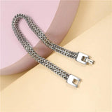 Vintage Stainless Steel Chain Bracelet for Men Steel Punk Bangle