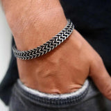 Vintage Stainless Steel Chain Bracelet for Men Steel Punk Bangle