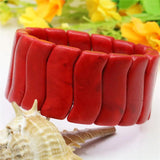 12-32mm Red Turkey Turquoises Stone Bracelet For Women Beads Jewelry