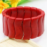 12-32mm Red Turkey Turquoises Stone Bracelet For Women Beads Jewelry