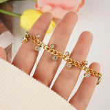 316L Stainless Steel Zircon Bracelet High Jewelry Party Gift SAB448