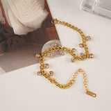 316L Stainless Steel Zircon Bracelet High Jewelry Party Gift SAB448