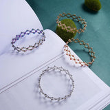 Metal Zircon Bangle Bracelet Foldable Ring Bracelet
