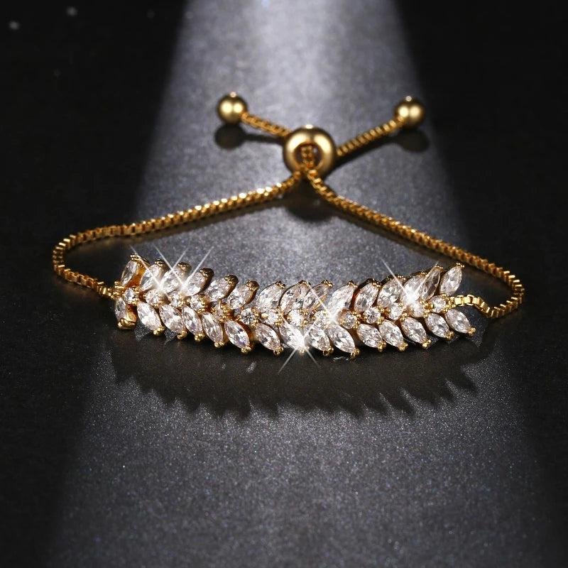 Adjustable Zirconia Bracelets for Charming Lady