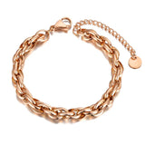 Hiphop/Rock Titanium Stainless Steel Geometry Charm Bracelet Bangle