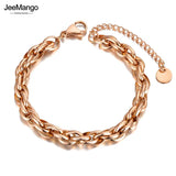 Hiphop/Rock Titanium Stainless Steel Geometry Charm Bracelet Bangle