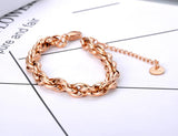Hiphop/Rock Titanium Stainless Steel Geometry Charm Bracelet Bangle