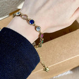 Retro Women Colorful Crystal Bracelet Animal Bracelet Pulseiras