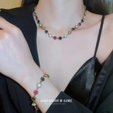 Retro Women Colorful Crystal Bracelet Animal Bracelet Pulseiras