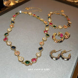 Retro Women Colorful Crystal Bracelet Animal Bracelet Pulseiras