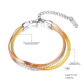 316L Stainless Steel Snake Chain Bracelet For Women Bohemia Party Jewelry