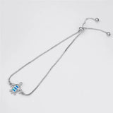 Sea Turtle Opal Stone Wedding Bracelet Rose Silver Chain Women Accessory