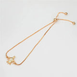 Sea Turtle Opal Stone Wedding Bracelet Rose Silver Chain Women Accessory
