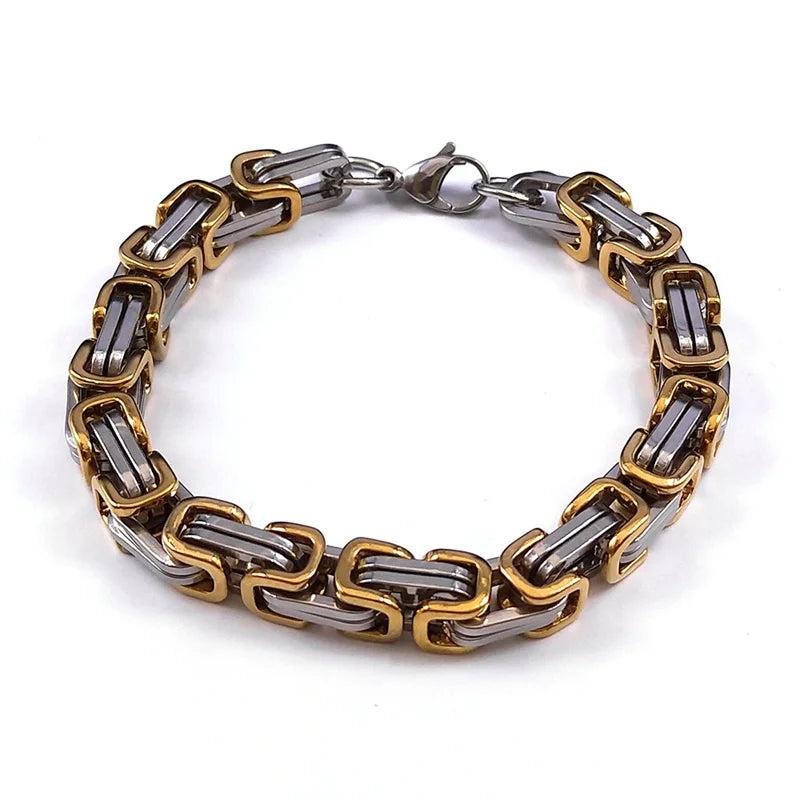 Byzantium Chain Bracelet Stainless Steel Link for Men Gift