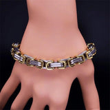 Byzantium Chain Bracelet Stainless Steel Link for Men Gift