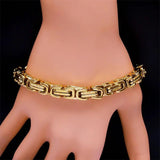 Byzantium Chain Bracelet Stainless Steel Link for Men Gift