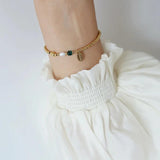 Elastic Beads Bracelet Stainless Steel Freshwater Pearl Ball Bracelet