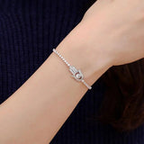 Adjustable Micro Pave Bracelet Hand of Fatima CZ Fine Jewelry