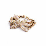 Simulated Pearls Flower Bracelet Costume Jewelry Women Accessories