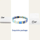 Golden Arrow Bracelet Rainbow Enamel Tile Bead Stretch Bracelet
