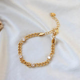CZ Bracelet Stainless Steel Cuban Chain Thick Plated Twist Party Jewelry