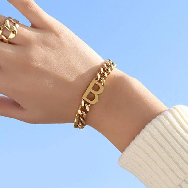 Stainless Steel Thick Chain Bracelet Women's Bracelet