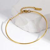 Golden Plated Stainless Steel Bracelet for Women