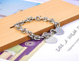 18K Stainless Steel Love You More Heart Charm Bracelet