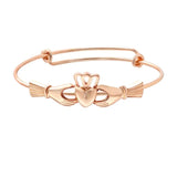 Claddagh Adjustable Copper Bracelet 3 Colors Female Lovely Bangle