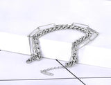 Hiphop/Rock Double Layer Thick Chain Bracelet for Women Men