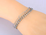 Hiphop/Rock Double Layer Thick Chain Bracelet for Women Men