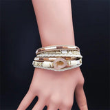 Bohemian Slim Vintage Bracelet with Rhinestone - Women's Fashion Accessories