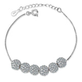 S925 CZ Zircon Beads Bracelet for Women Girl Gift